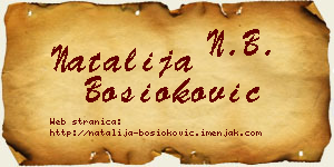 Natalija Bosioković vizit kartica